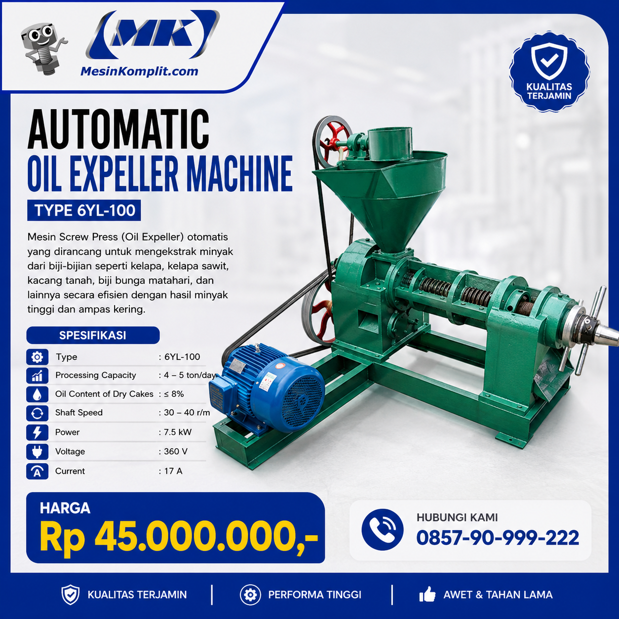 Pengekstrak Minyak 6Y-100...